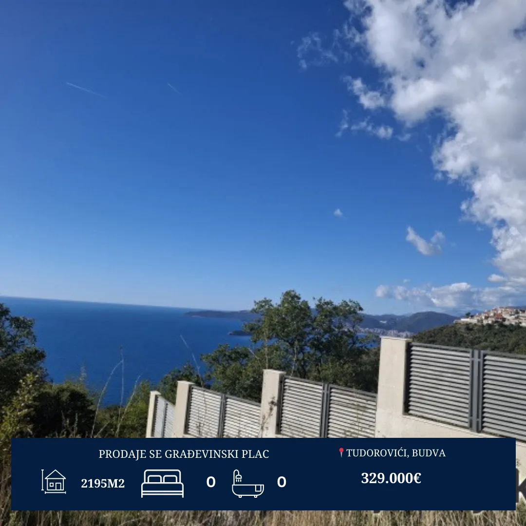 Sale, land lot, 2195m², Tudorovići, Budva