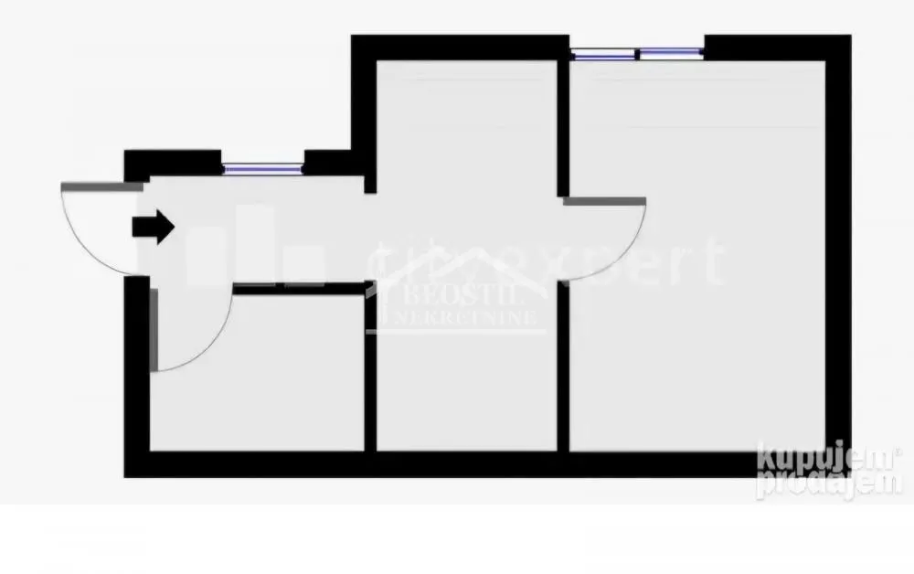 Prodaja, jednosoban stan, 22m², Crveni Krst, Beograd