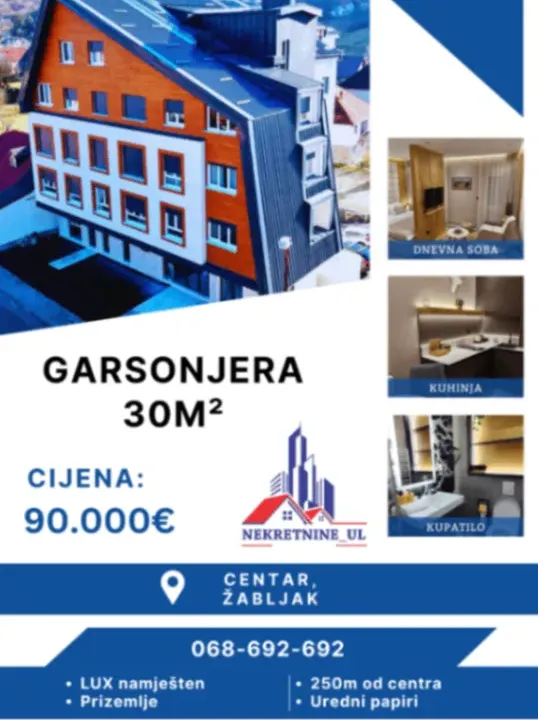 Sale, studio apartment, 30m², Centar, Žabljak