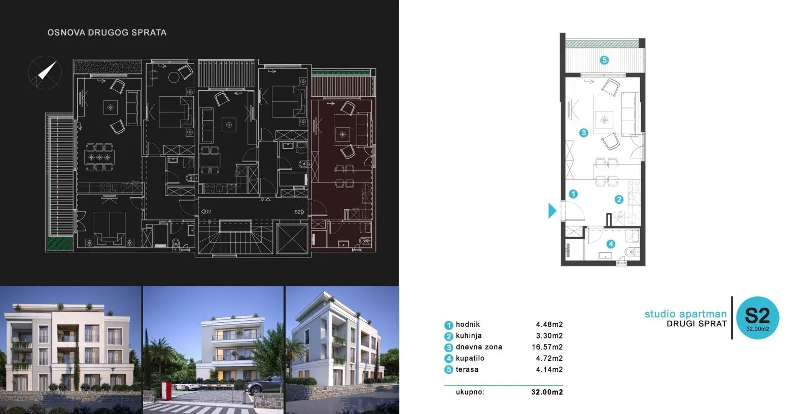 Prodaja, stan, 32m², Tivat, Crna Gora