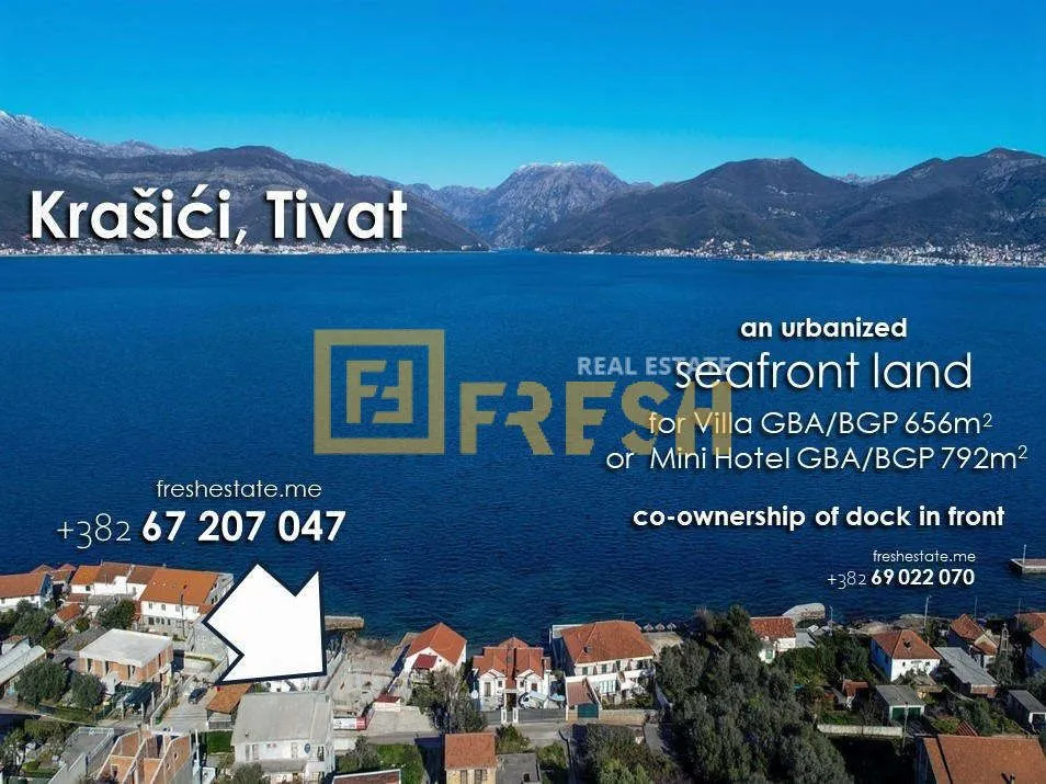 Sale, land lot, 509m², Tivat, Crna Gora