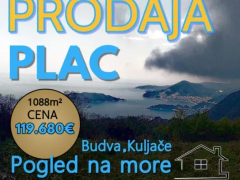 Prodaja, plac, 1088m², Kuljače, Budva