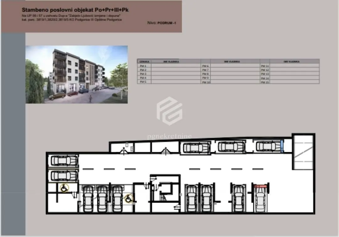Sale, one bedroom apartment, 45m², Ljubović, Podgorica