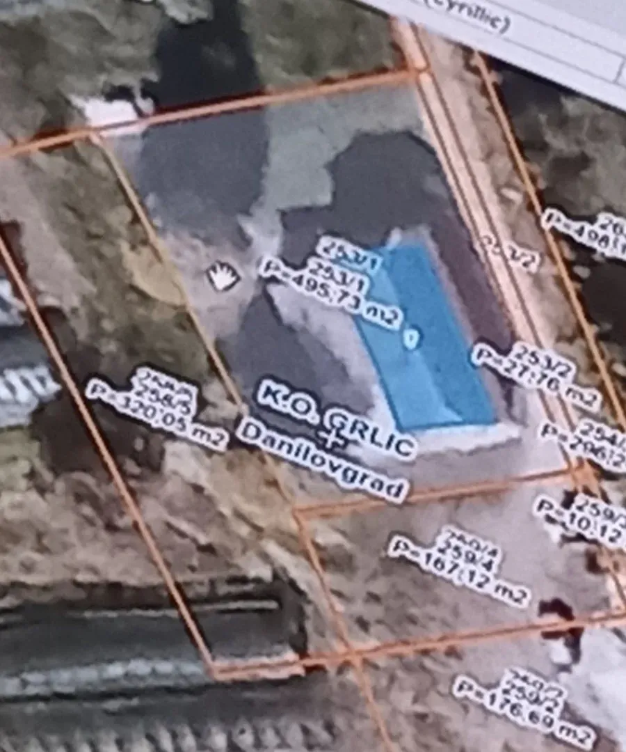 Prodaja, plac, 900m², Grlić, Danilovgrad