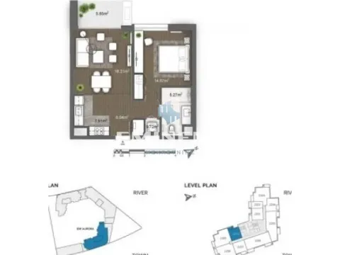 Rent, two bedroom apartment, 55m², Savski Venac, Beograd - image 8