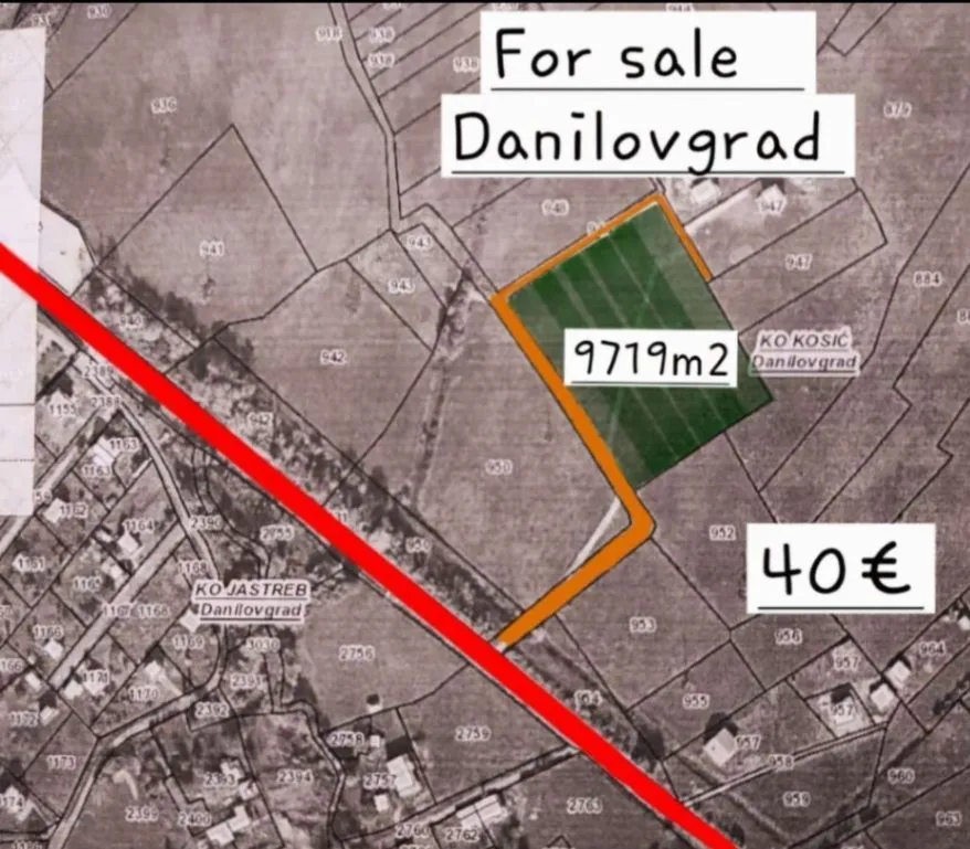 Prodaja, plac, 9719m², Kosić, Danilovgrad