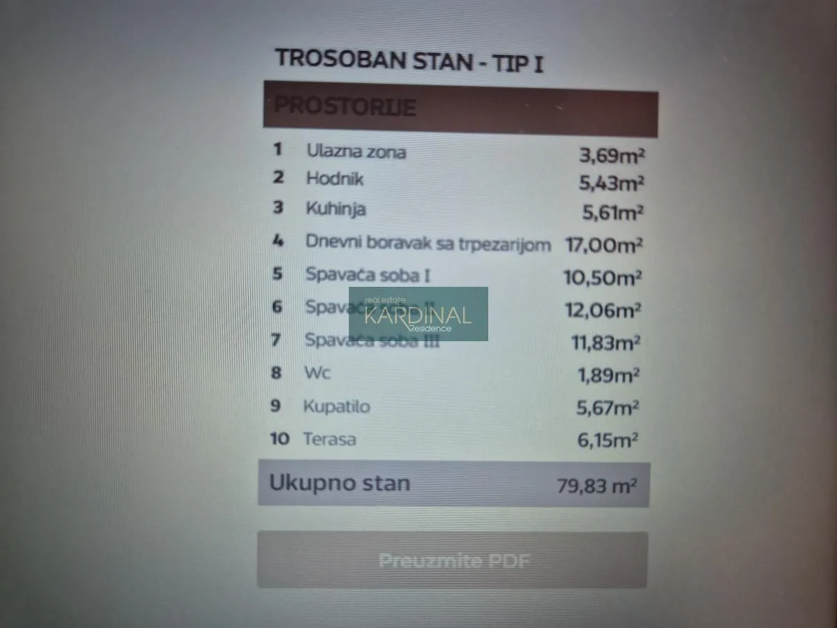Prodaja, trosoban stan, 80m², Centar, Jagodina