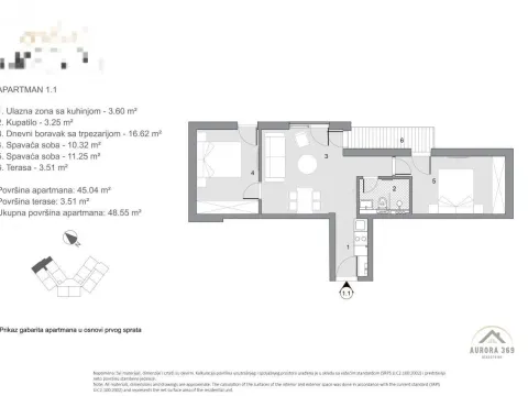 Sale, two bedroom apartment, 49m², Divčibare, Valjevo - image 9