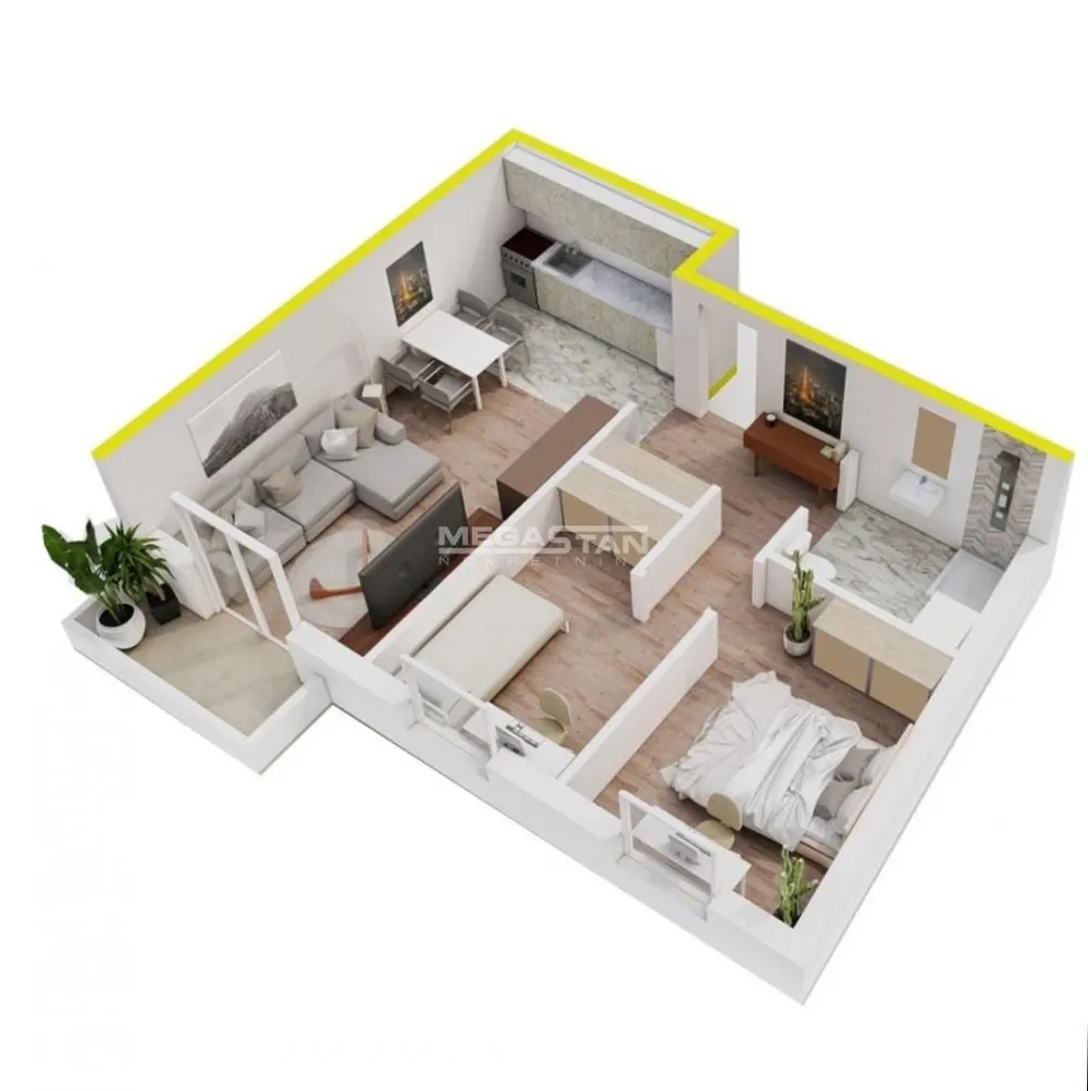 Prodaja, trosoban stan, 56m², Pančevo, Srbija