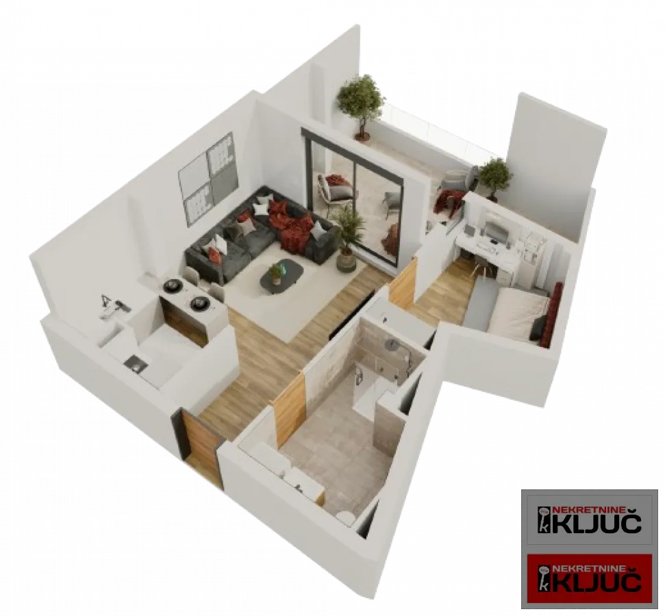 Prodaja, dvosoban stan, 49m², Salajka, Novi Sad Sve Podlokacije