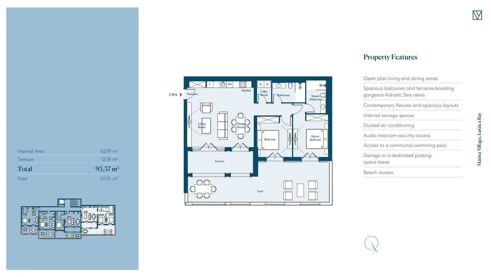 Prodaja, dvosoban stan, 95m², Tivat, Crna Gora