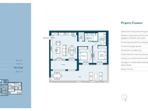 Prodaja, dvosoban stan, 95m², Tivat, Crna Gora - image 2