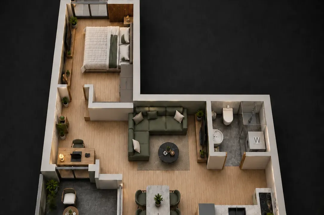 Prodaja, jednosoban stan, 46m², Bečići, Budva