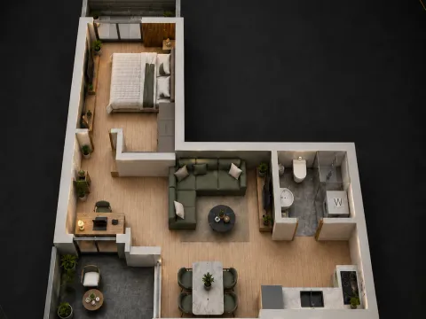 Sale, one bedroom apartment, 46m², Bečići, Budva - image 1