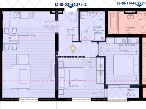 Prodaja, dvosoban stan, 64m², Zabjelo, Podgorica - image 2