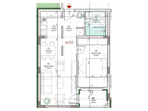 Prodaja, jednosoban stan, 51m², Kavač, Kotor - image 8