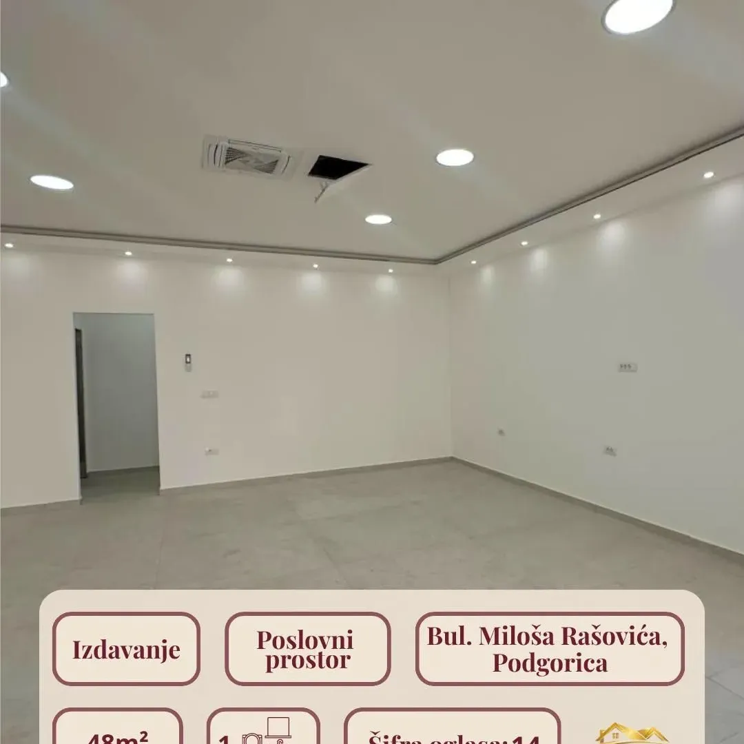 Rent, office space, 48m², Zabjelo, Podgorica
