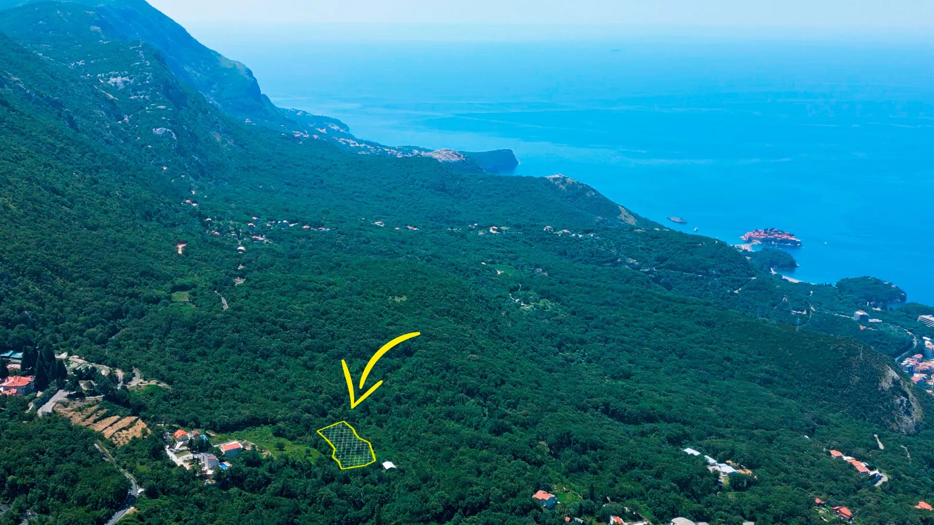 Prodaja, plac, 1088m², Budva, Crna Gora