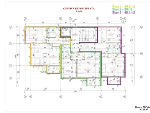 Sale, one bedroom apartment, 38m², Ilino, Bar - image 2