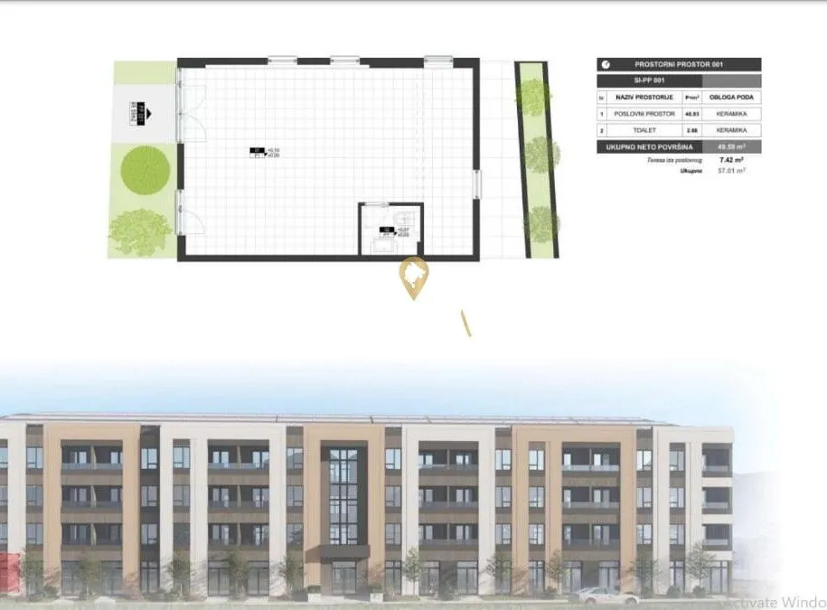 Sale, office space, 57m², Zabjelo, Podgorica