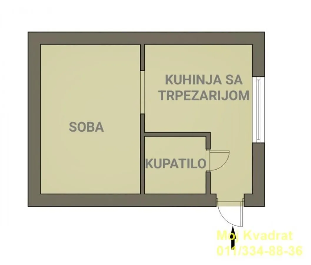 Prodaja, garsonjera, 23m², Vračar Sve Podlokacije, Beograd