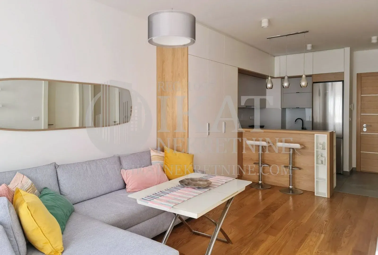 Rent, two bedroom apartment, 62m², Novi Beograd Blok 65, Novi Beograd Sve Podlokacije