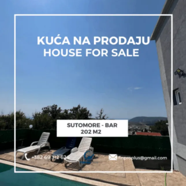 Sale, house, 202m², Sutomore, Bar