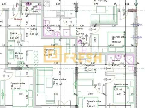 Prodaja, dvosoban stan, 77m², Bar, Crna Gora - image 6
