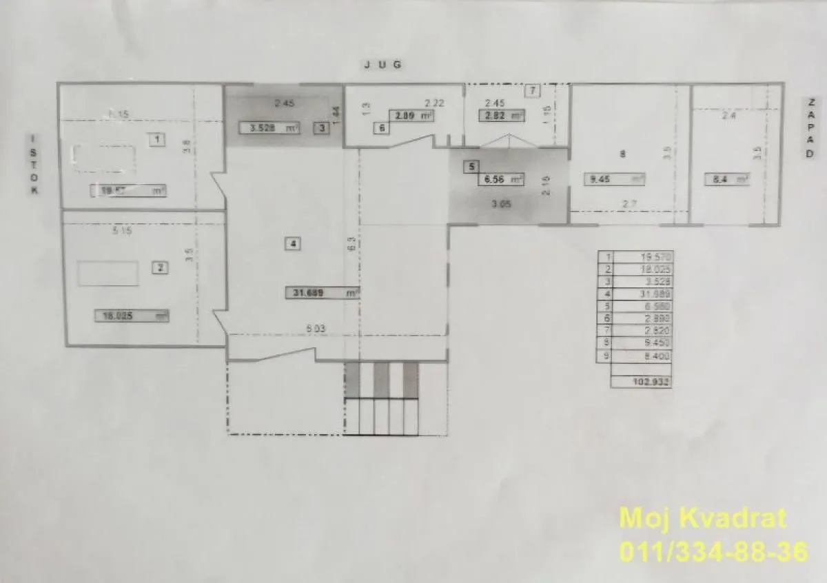 Sale, three bedroom apartment, 103m², Vračar Sve Podlokacije, Beograd