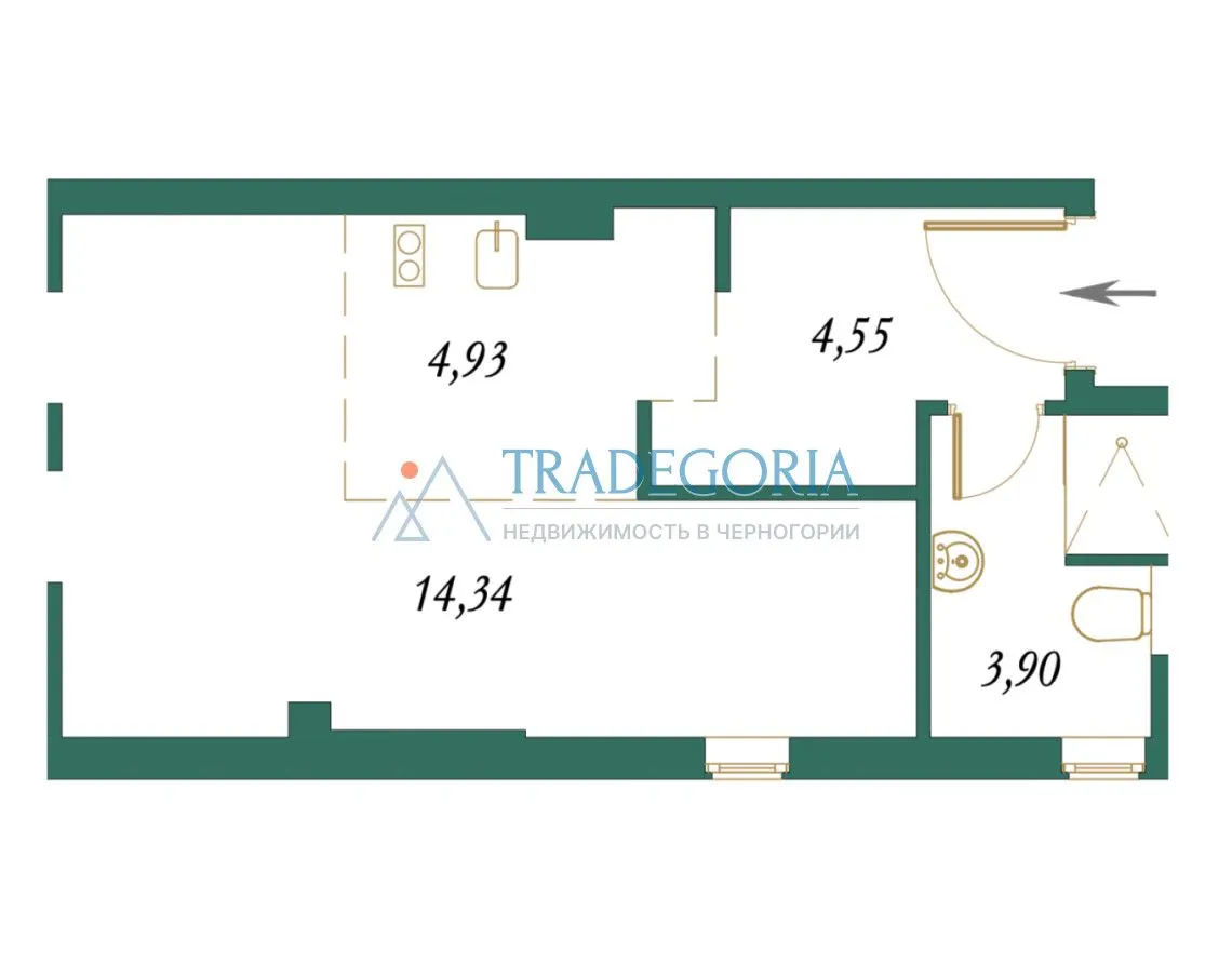 Prodaja, stan, 28m², Kolašin, Crna Gora