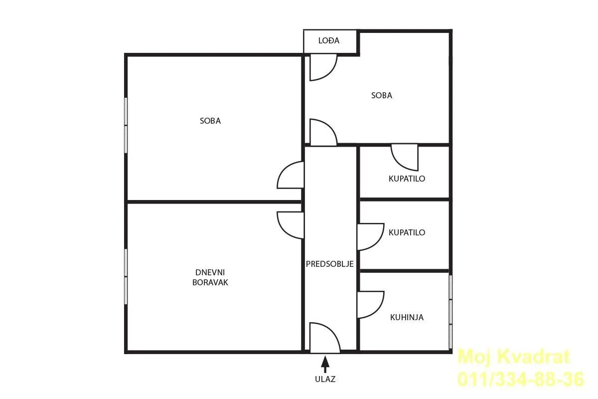 Izdavanje, trosoban stan, 65m², Zeleni Venac, Beograd