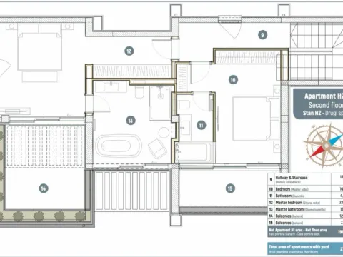 Sale, two bedroom apartment, 164m², Donja Lastva, Tivat - image 11