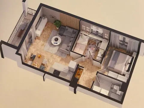 Prodaja, dvosoban stan, 65m², Tivat, Crna Gora - image 1