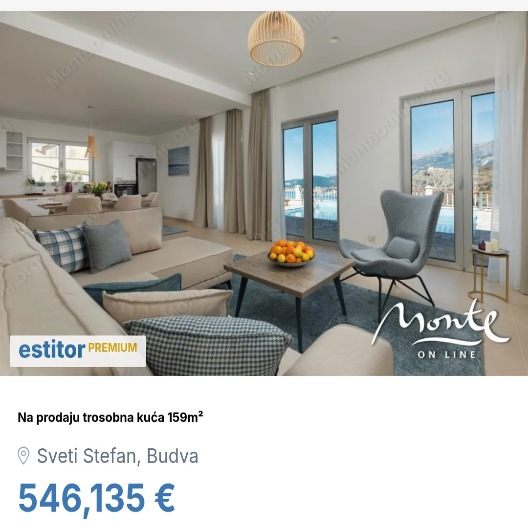 Sale, house, 159m², Sveti Stefan, Budva