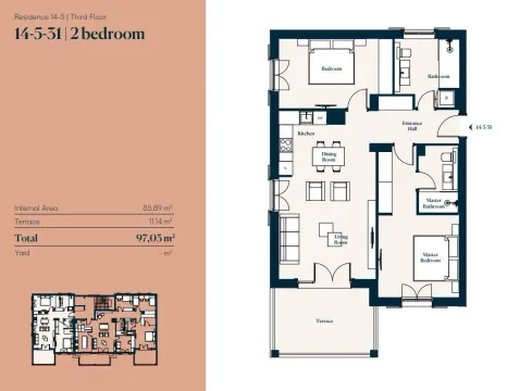 Sale, two bedroom apartment, 97m², Luštica, Tivat - image 3