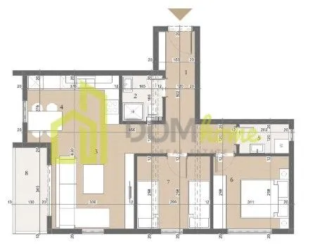 Prodaja, dvosoban stan, 57m², Donja Gorica, Podgorica