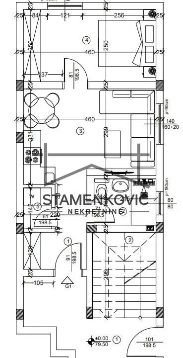 Sale, two bedroom apartment, 37m², Adice, Novi Sad Sve Podlokacije