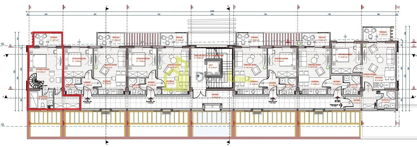 Prodaja, jednosoban stan, 59m², Momišići, Podgorica