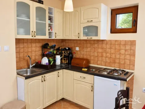 Smaller kitchen with light-colored cabinetry, a sink, and a built-in cooktop. - image 5