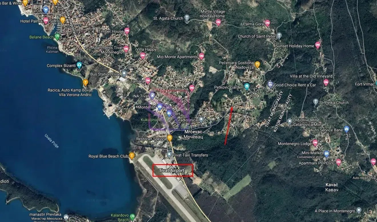 Prodaja, plac, 337m², Mrčevac, Tivat