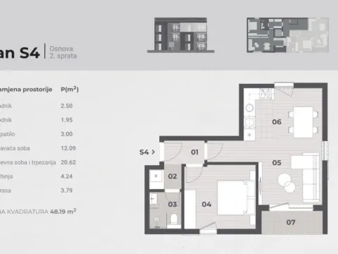 Prodaja, jednosoban stan, 48m², Tivat, Crna Gora - image 12