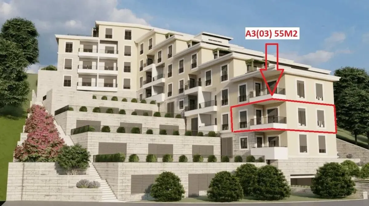 Sale, two bedroom apartment, 56m², Budva, Crna Gora