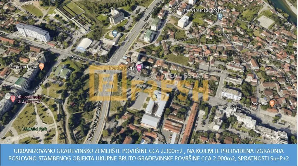 Prodaja, plac, 2300m², Stara Varoš, Podgorica