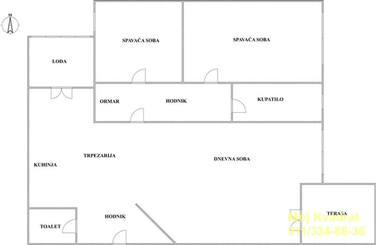 Sale, three bedroom apartment, 84m², Žarkovo, Beograd