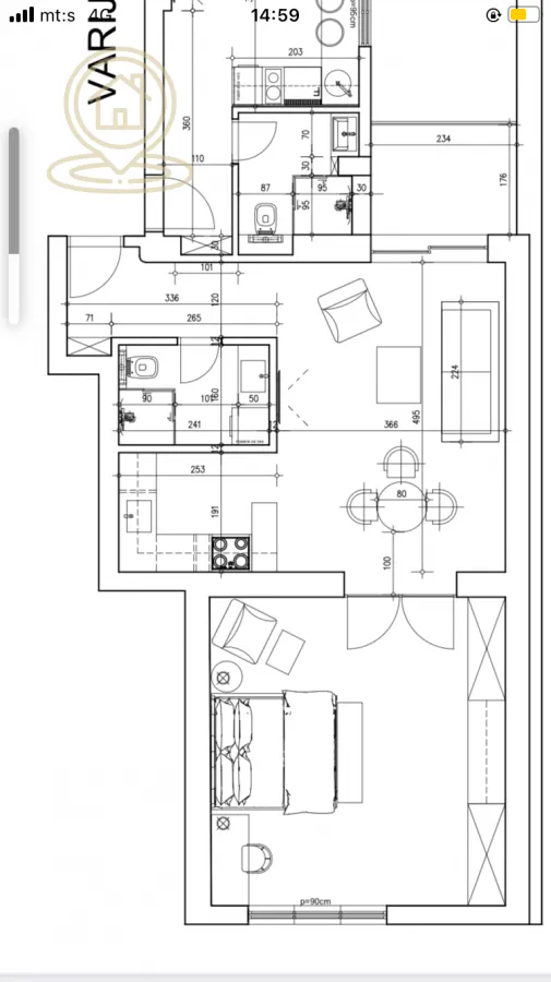 Prodaja, dvosoban stan, 59m², Stari grad, Novi Sad