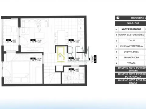 Sale, three bedroom apartment, 78m², Zabjelo, Podgorica - image 9