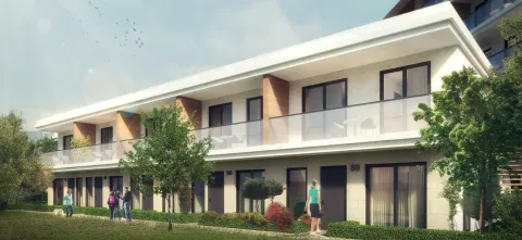 Vanjski izgled moderne stambene zgrade sa zelenom površinom. - image 2