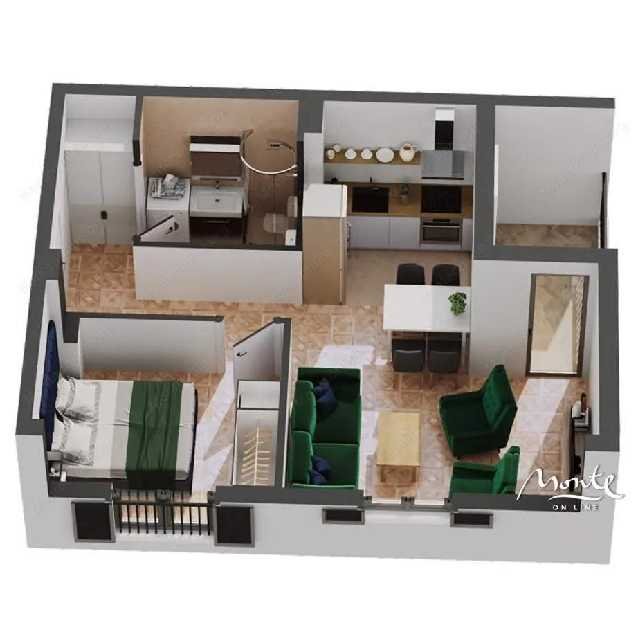 Prodaja, jednosoban stan, 40m², Donja Lastva, Tivat