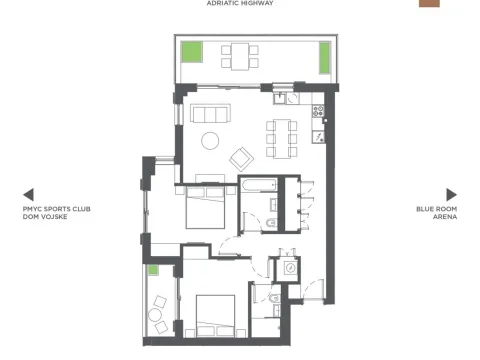 Sale, two bedroom apartment, 102m², Porto Montenegro, Tivat - image 17