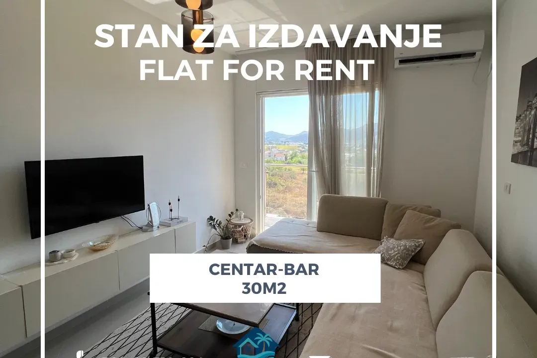 Izdavanje, garsonjera, 30m², Centar, Bar
